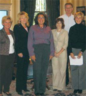 Professor Nick Everest is pictured with members of the M&T human resources team.