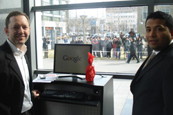 From left: Google China COO Yuri Narciss and EMBA Marouf Ahmed.