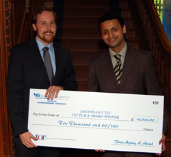 From left: 2010 Panasci TEC winners Robert G. Anstey and M. Ali Seeshan.